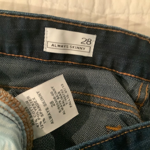 Gap Denim Jeans Always Skinny Salinas Stretch Dark Rinse Low Rise Size 28 - Picture 4 of 10